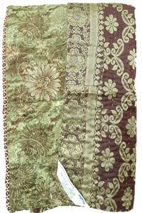 Kantha Silk Throw Blanket