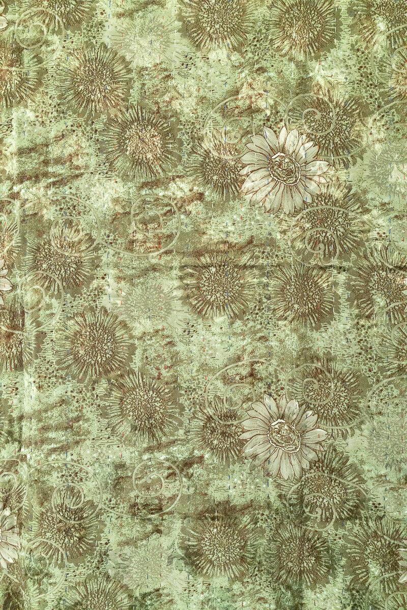 Regal Silk Blend Kantha Throw