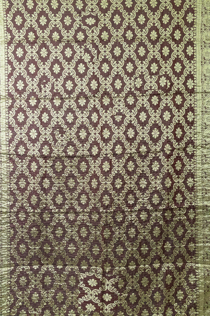 Regal Silk Blend Kantha Throw