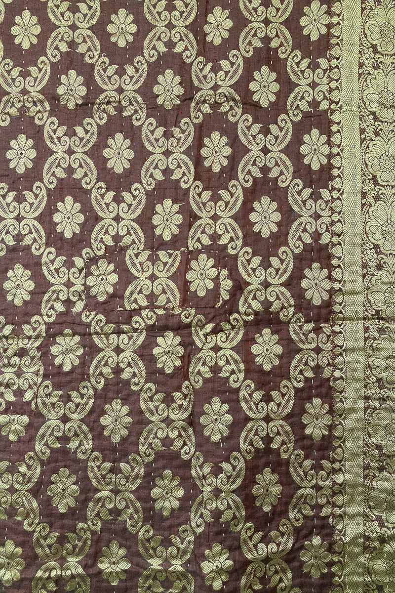 Regal Silk Blend Kantha Throw