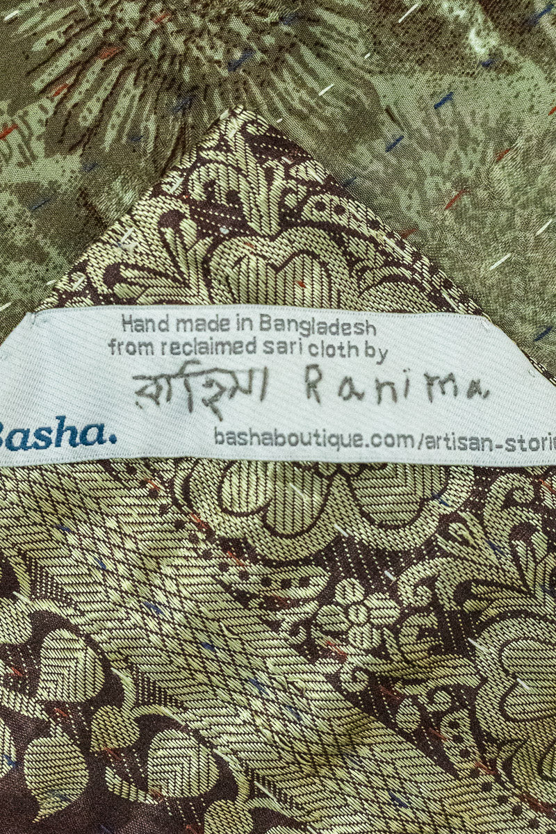 Regal Silk Blend Kantha Throw