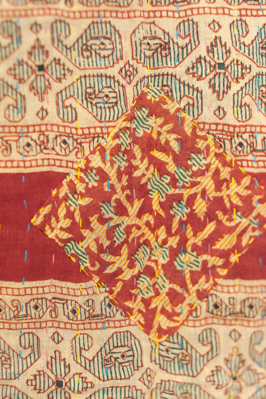 Rejoice Kantha Christmas Throw