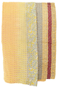 Kantha Silk Throw Blanket