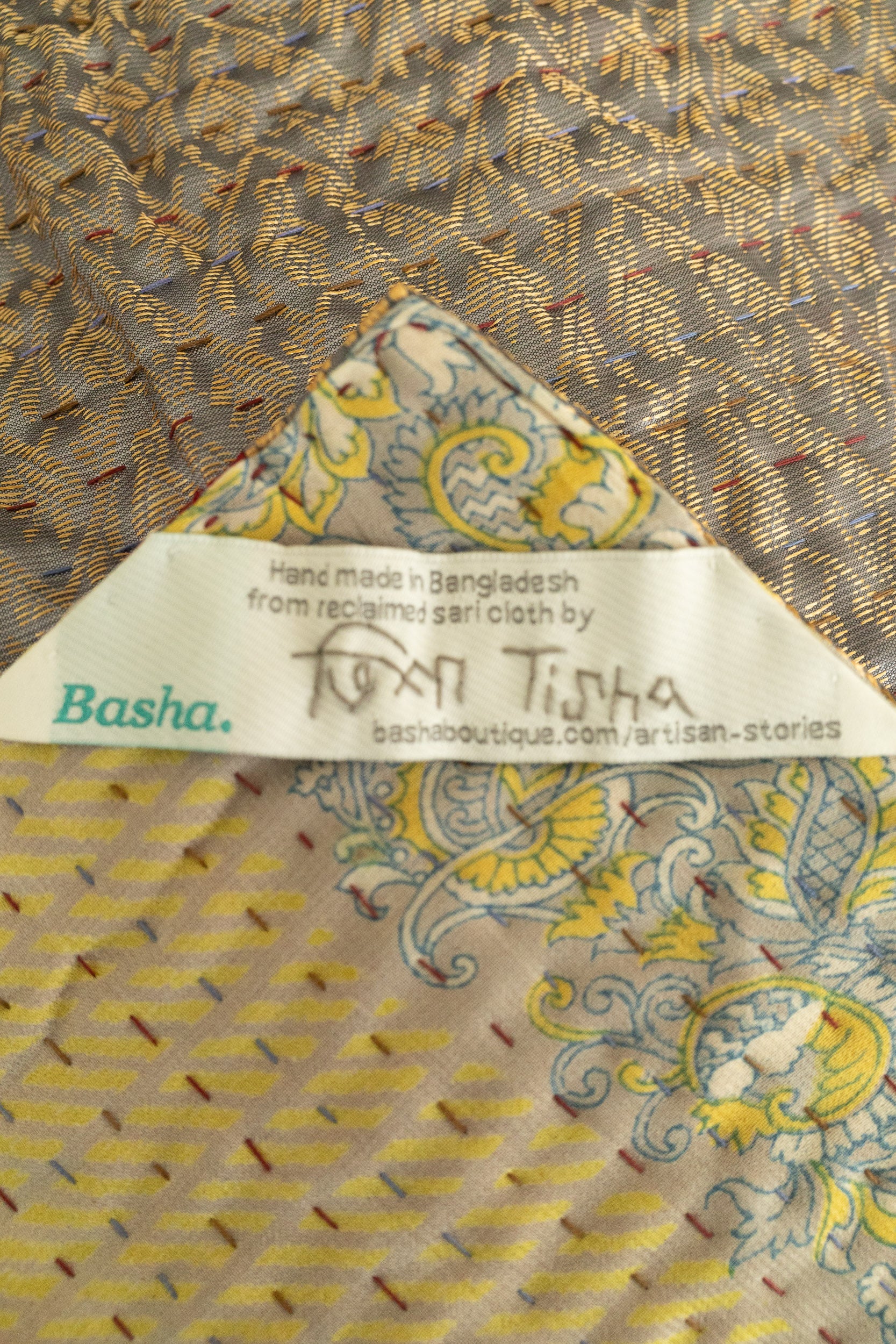 Renewed Silk Blend Kantha Throw