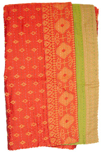 Kantha Silk Throw Blanket