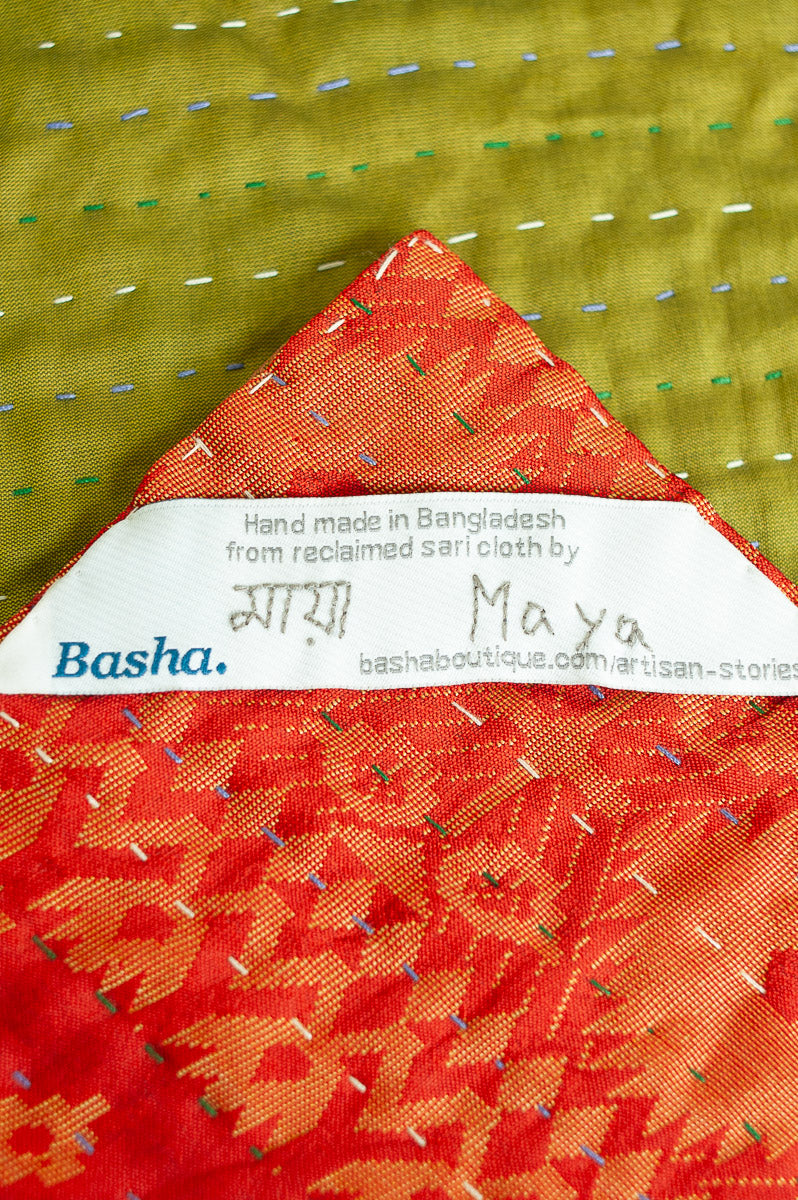 Renewed Silk Blend Kantha Throw