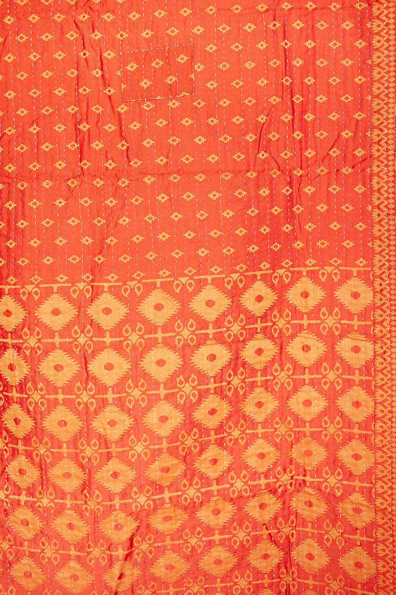 Renewed Silk Blend Kantha Throw