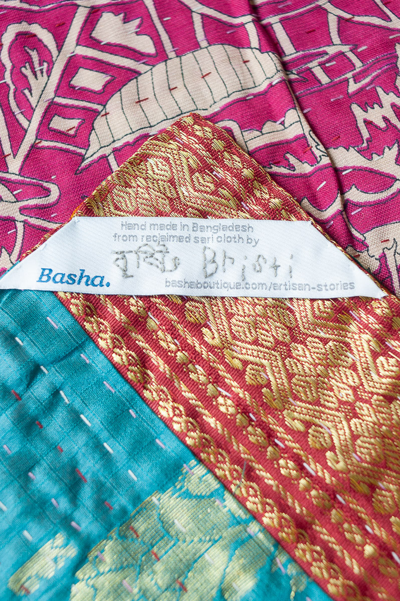 Rest Silk Blend Kantha Throw