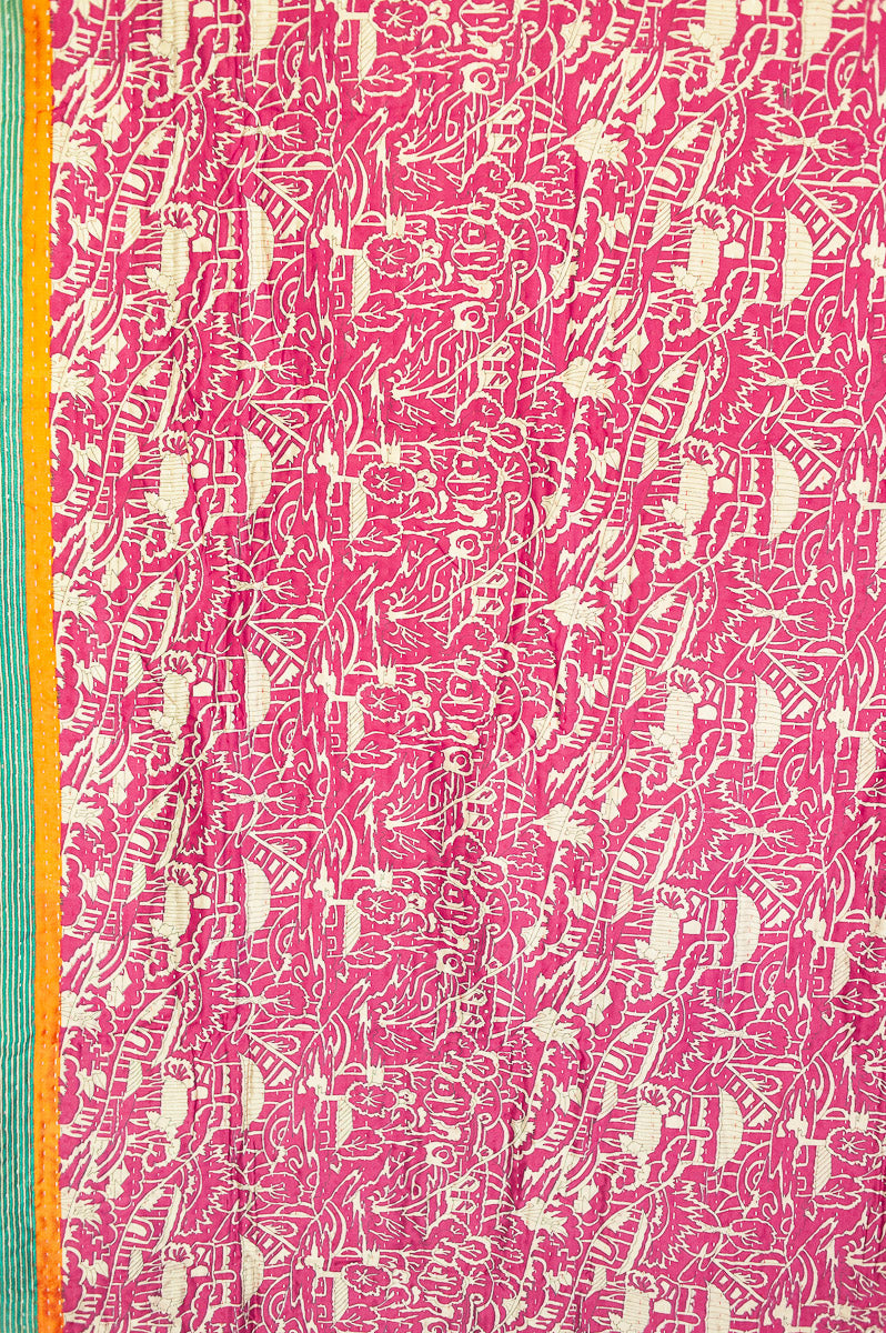 Rest Silk Blend Kantha Throw