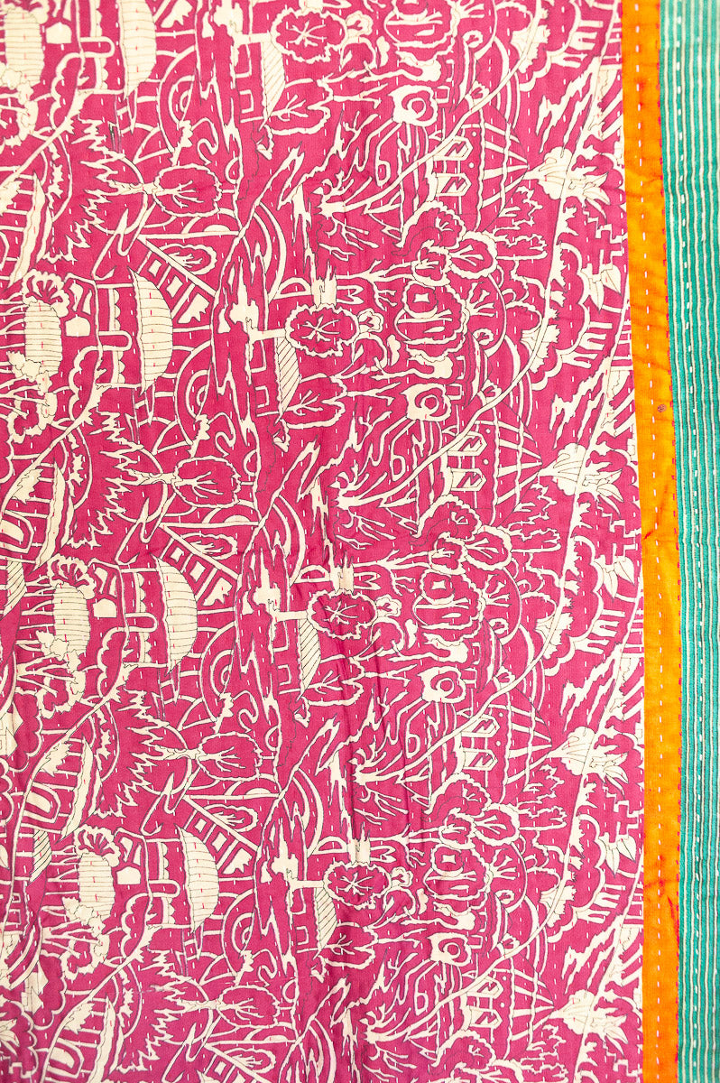 Rest Silk Blend Kantha Throw