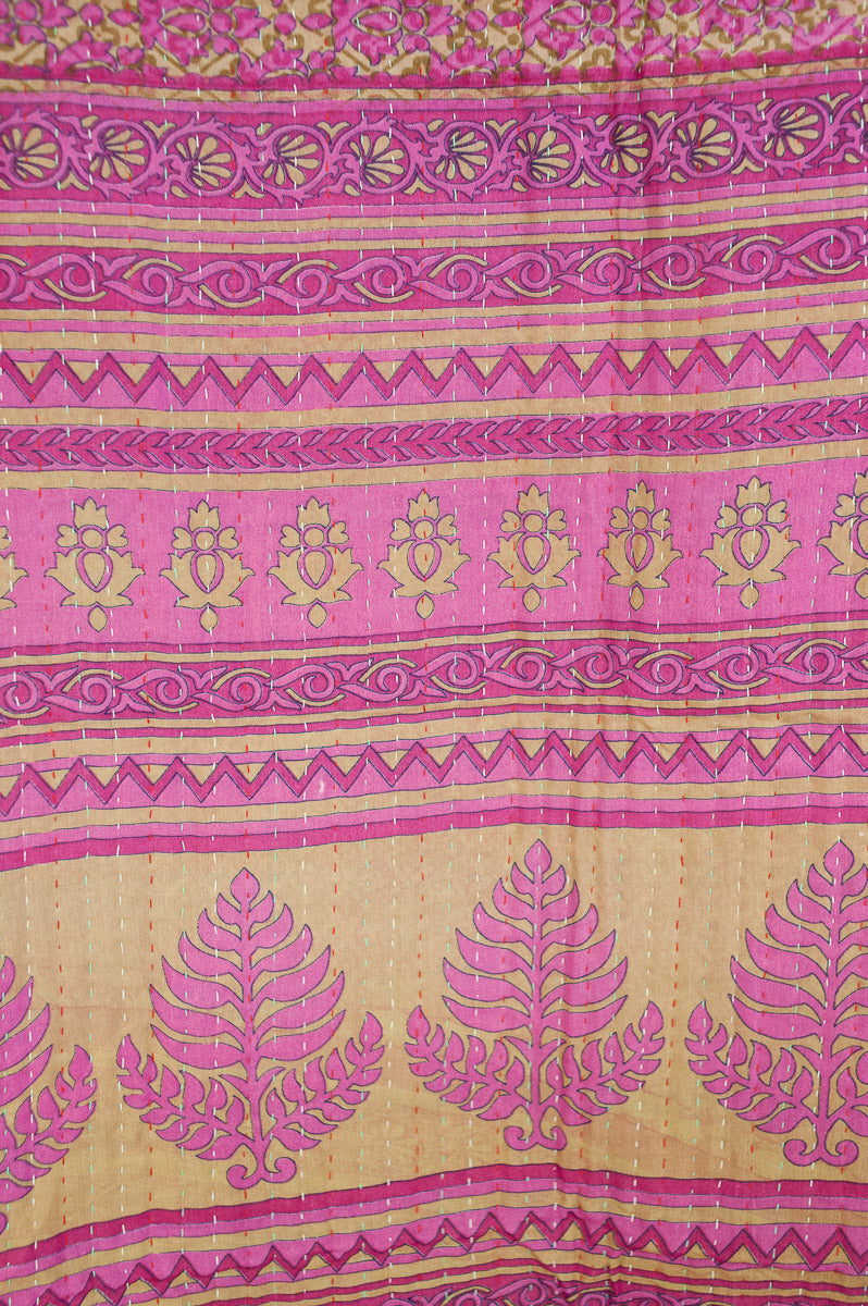 Reverent Silk Blend Kantha Throw