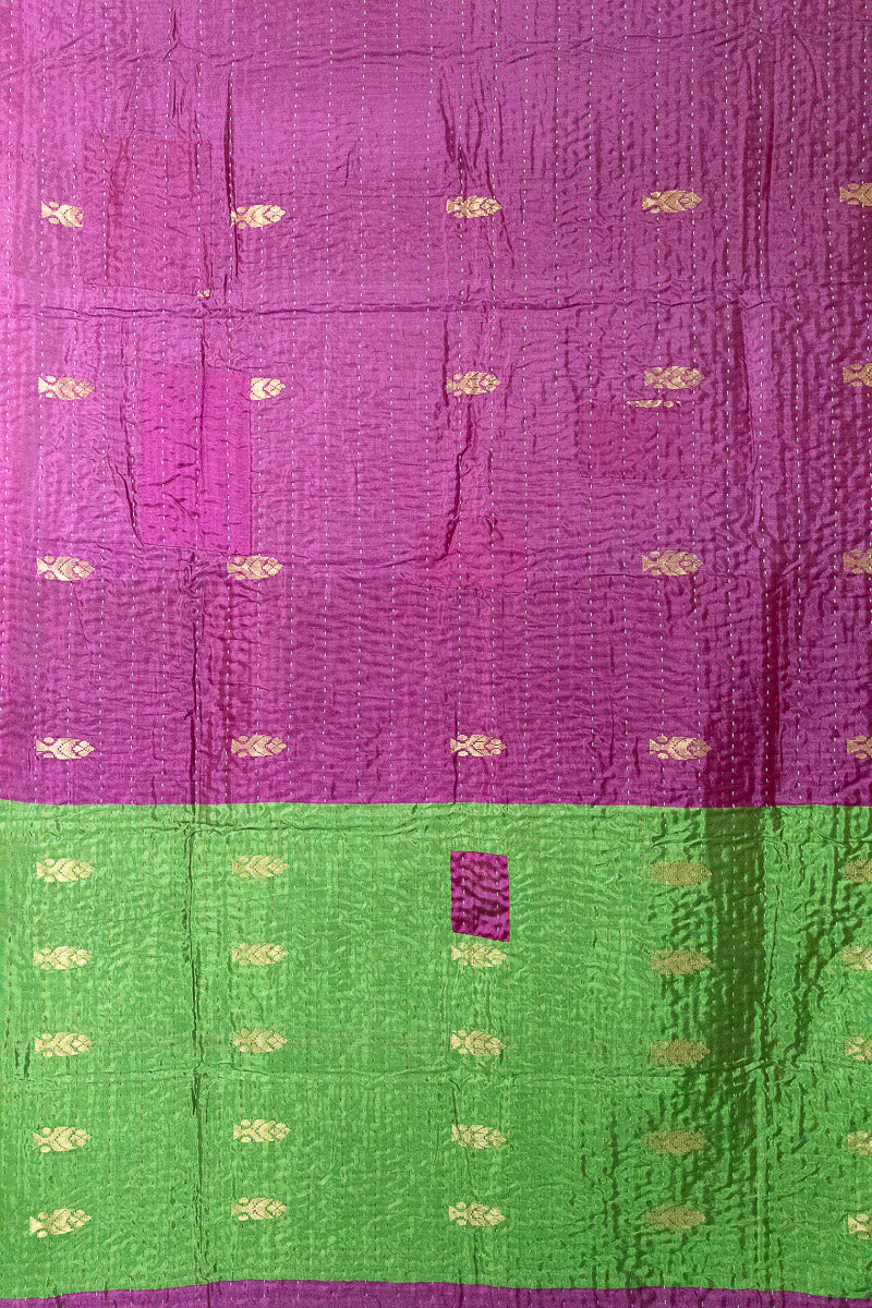 River Silk Blend Kantha Throw