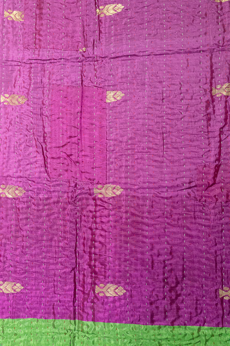 River Silk Blend Kantha Throw