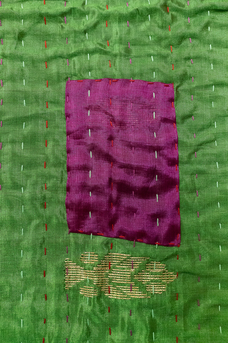 River Silk Blend Kantha Throw