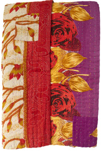 Kantha Throw Bed Quilt