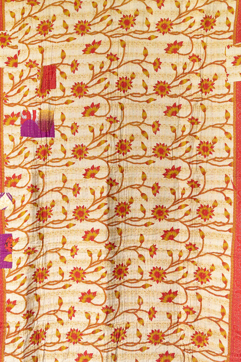 Romantic Kantha Throw