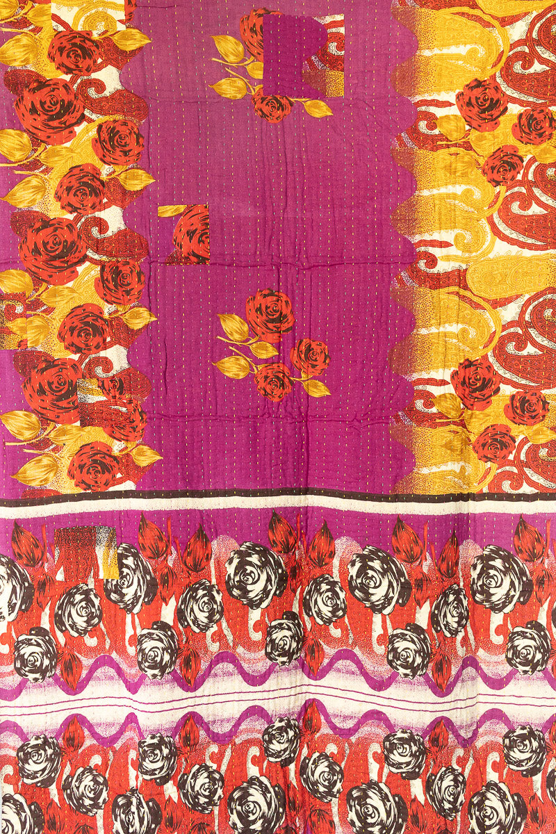 Romantic Kantha Throw