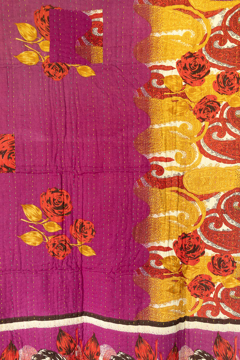 Romantic Kantha Throw