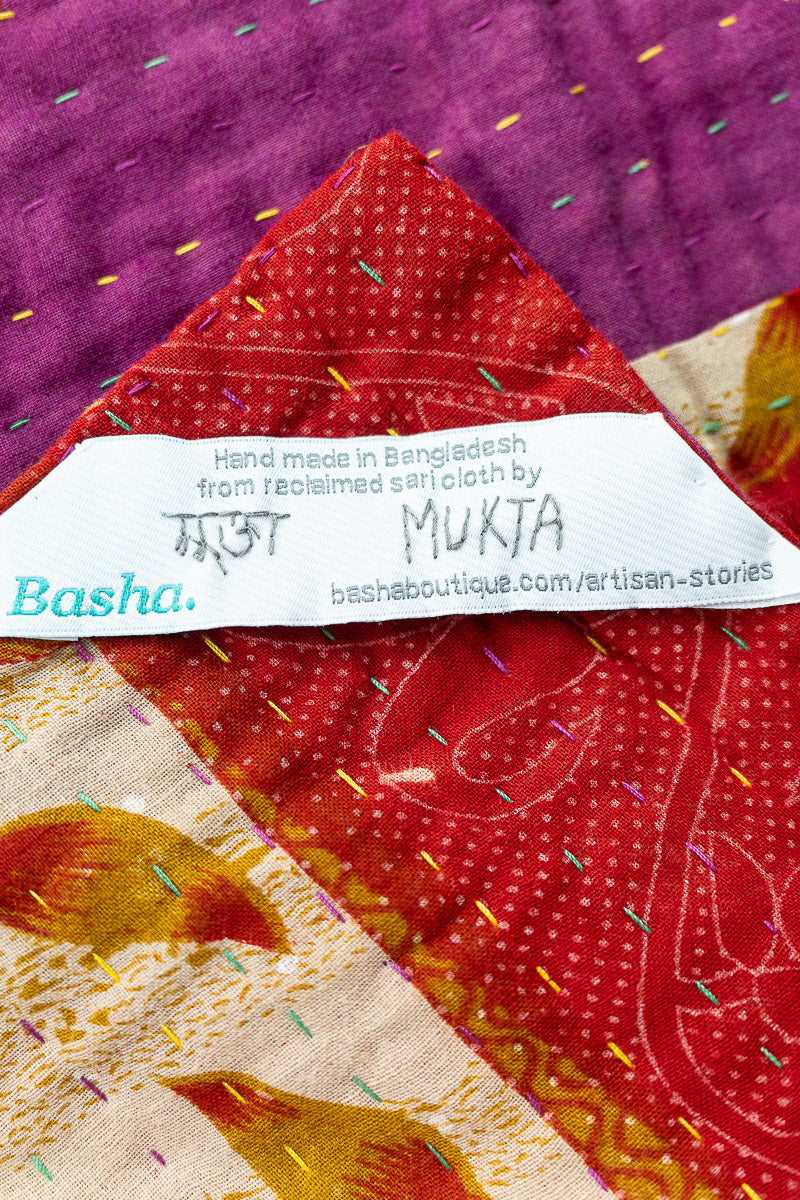 Romantic Kantha Throw