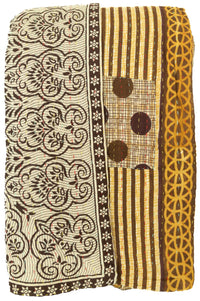 Kantha Large Throw Blanket