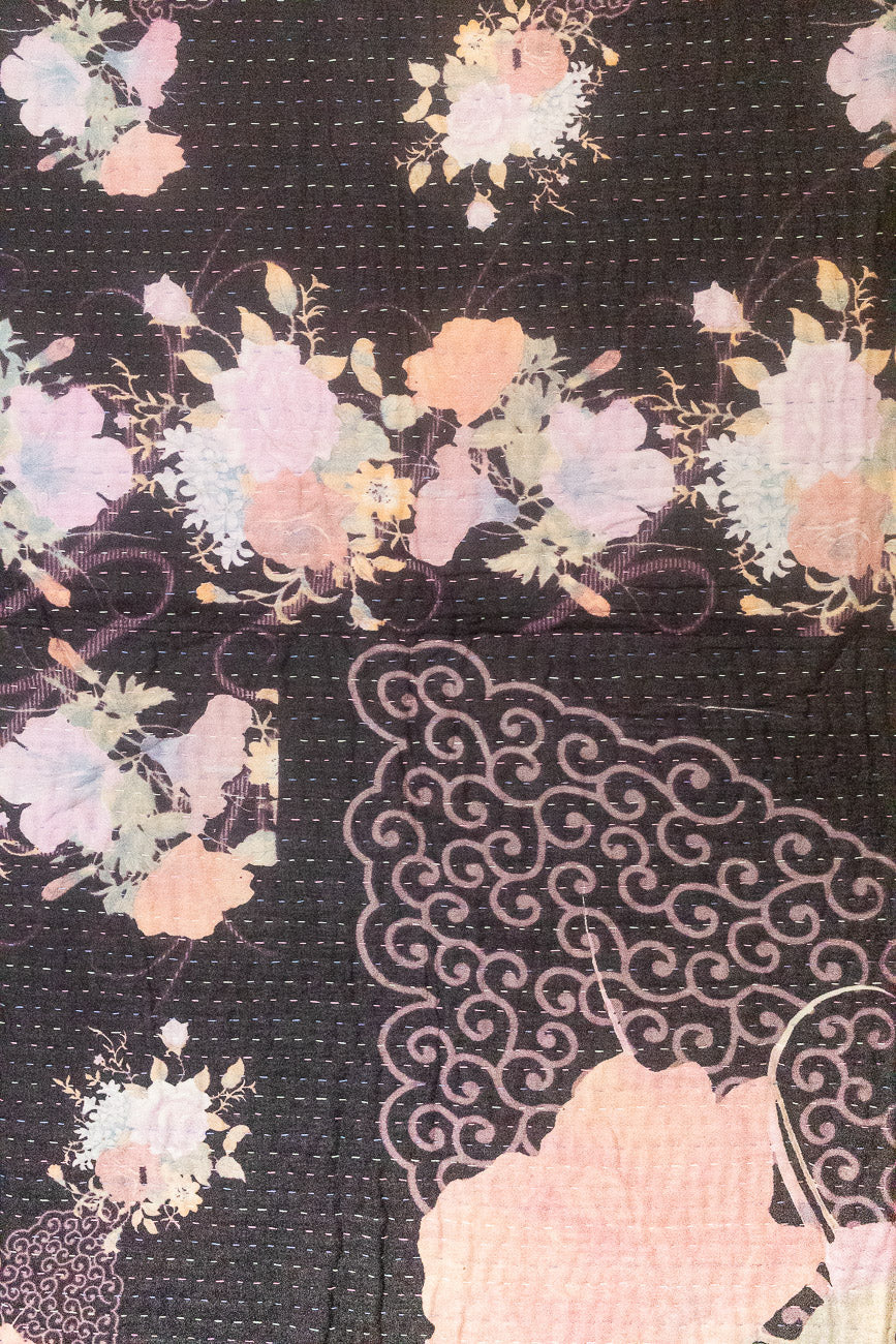 Rose Large Kantha Throw