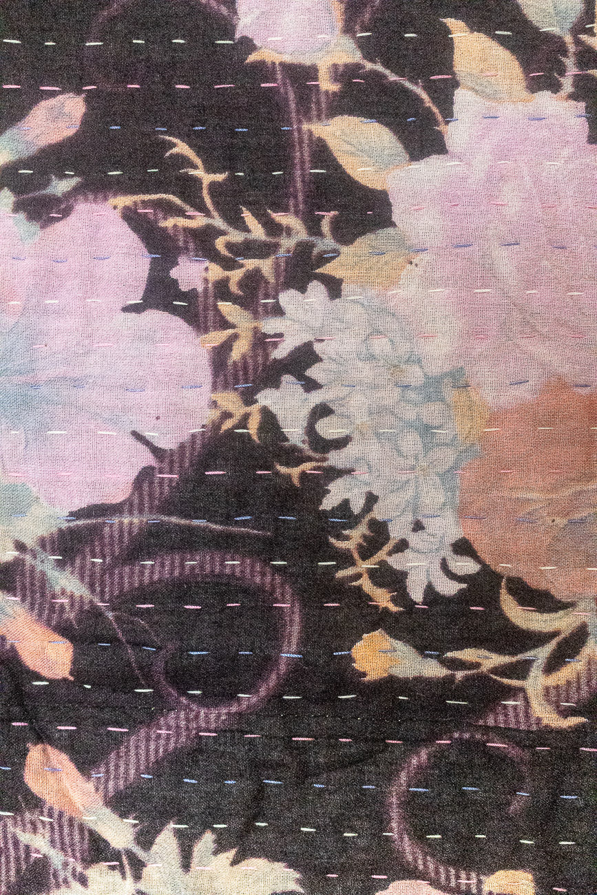 Rose Large Kantha Throw