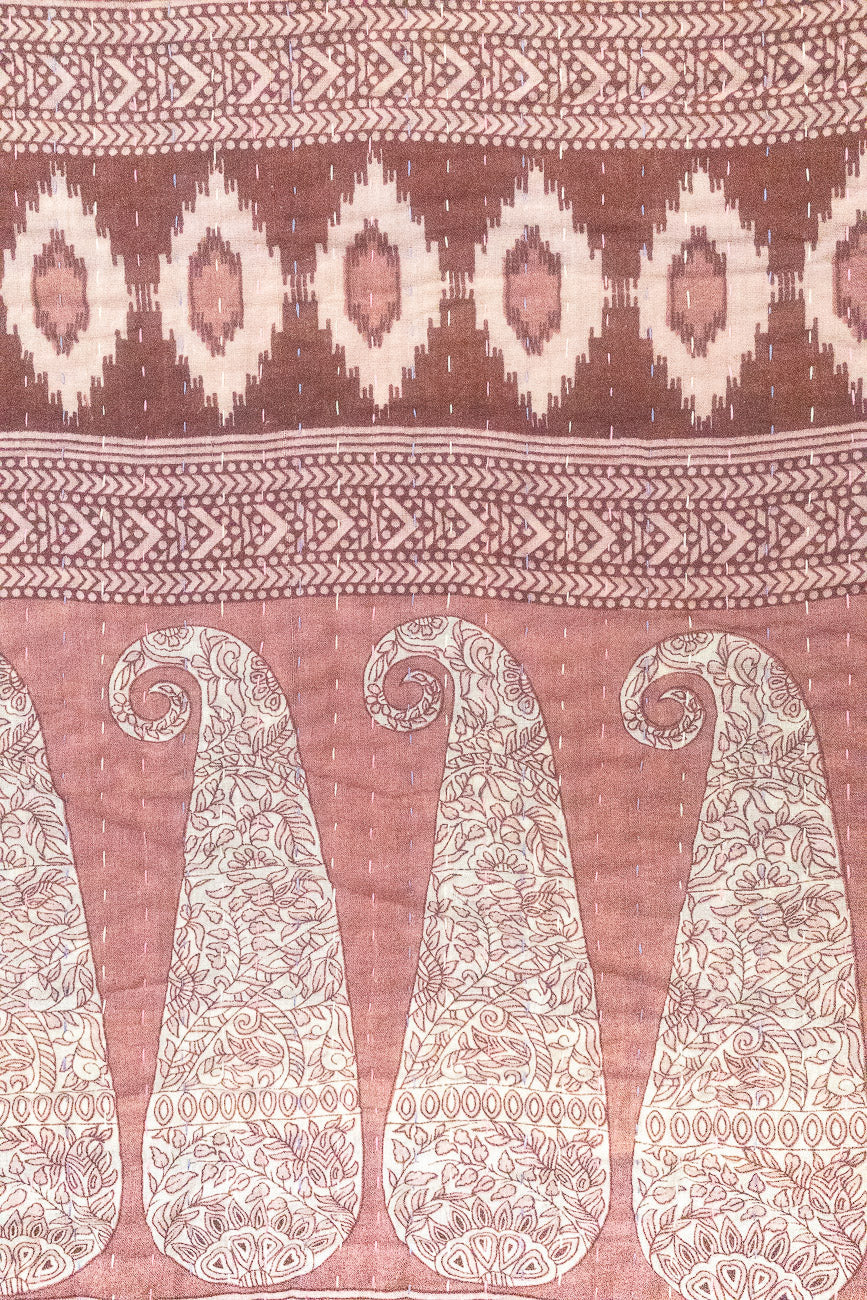 Rose Large Kantha Throw