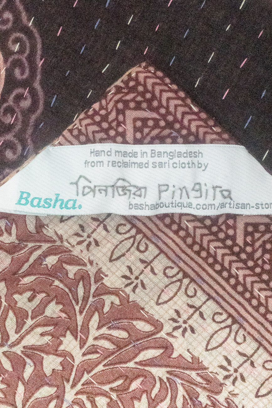 Rose Large Kantha Throw