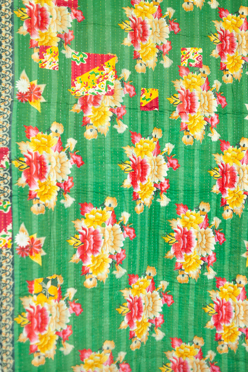 Vivacious Kantha Throw