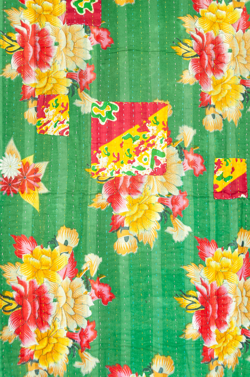 Vivacious Kantha Throw