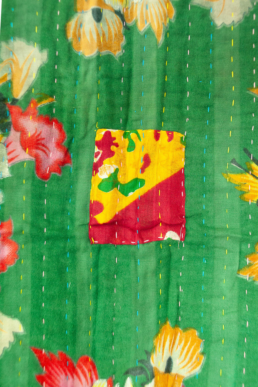 Vivacious Kantha Throw