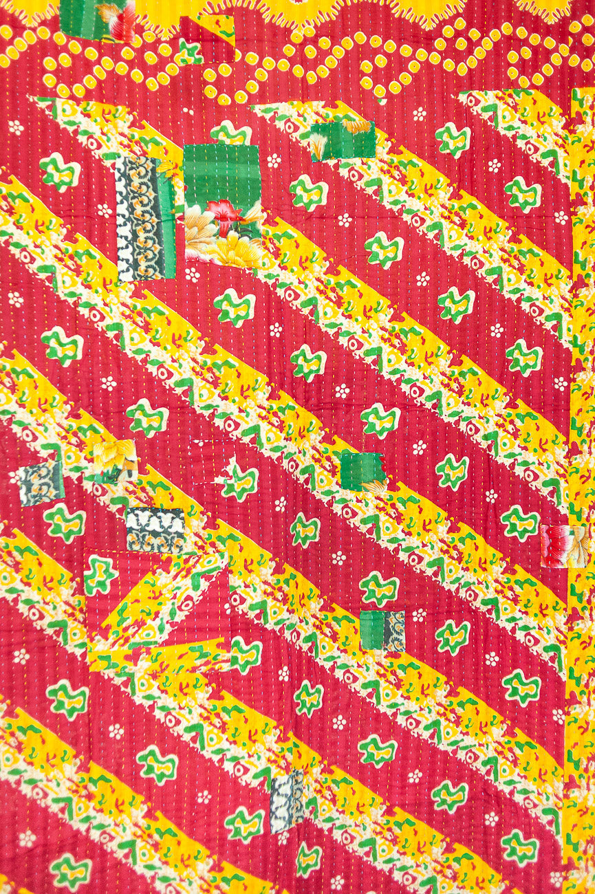 Rosemary Kantha Christmas Throw