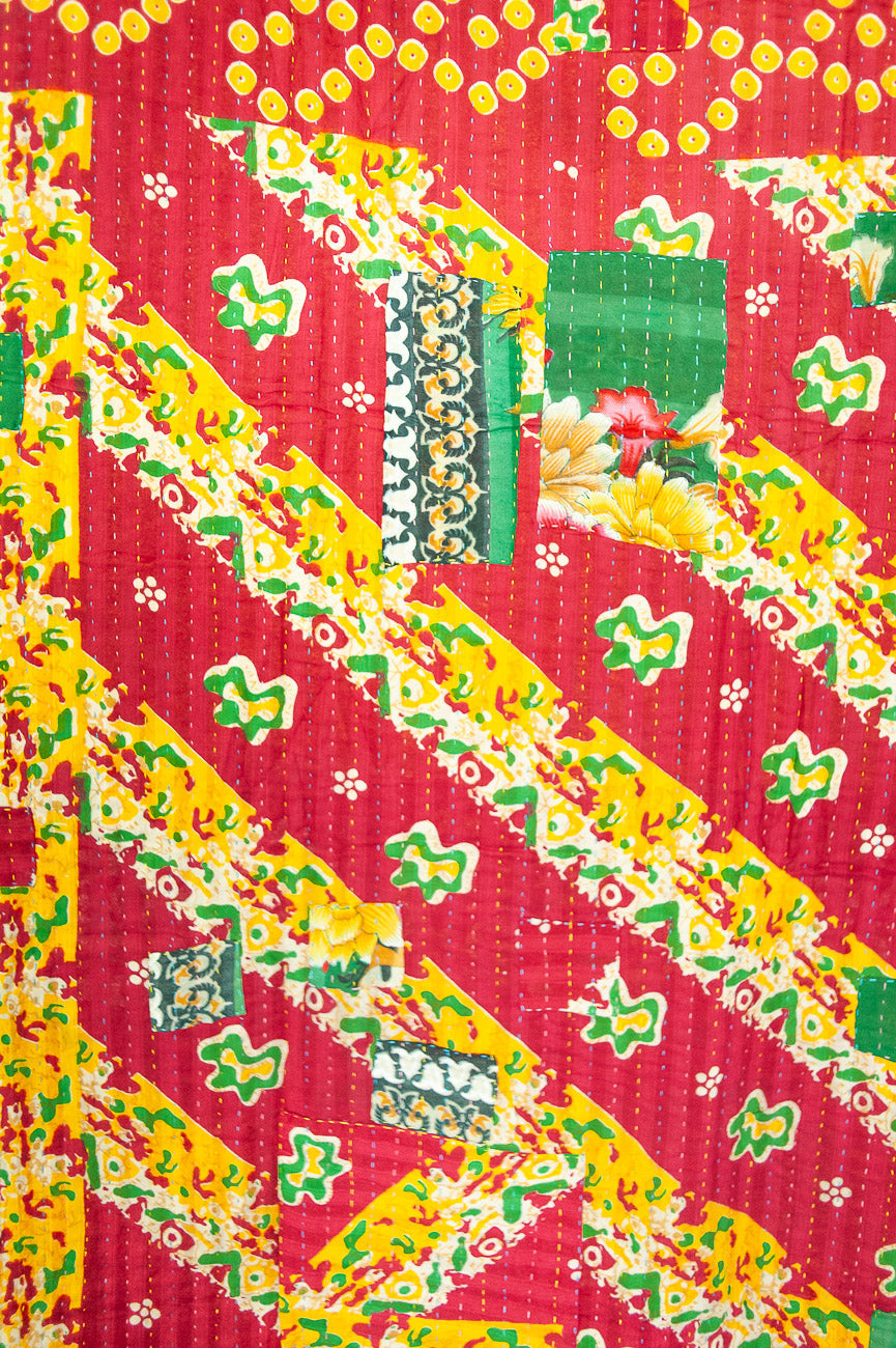 Rosemary Kantha Christmas Throw