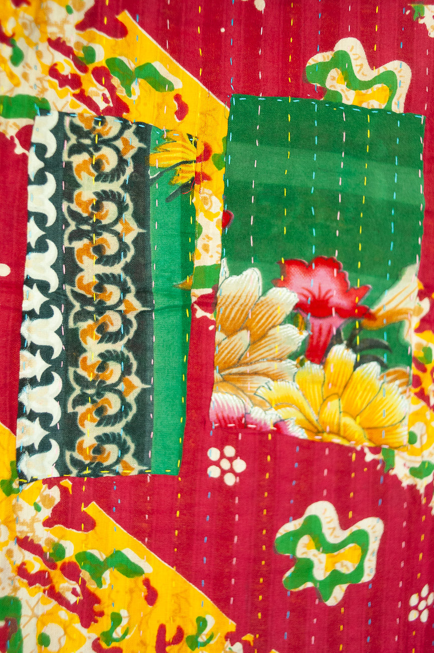 Vivacious Kantha Throw
