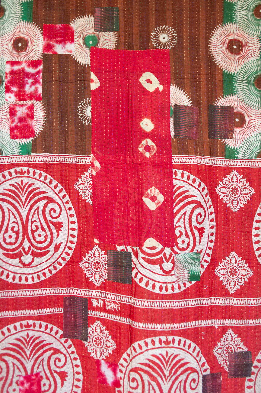 Rudolph Kantha Christmas Throw