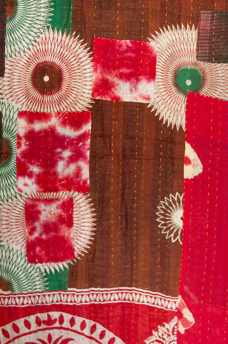 Rudolph Kantha Christmas Throw