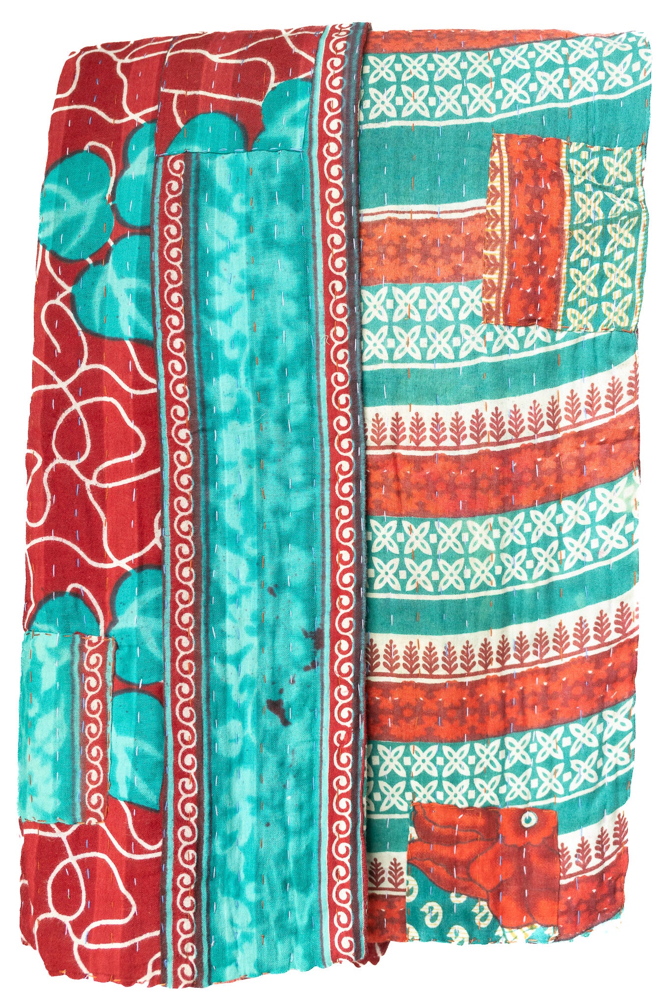 Saffron Kantha Throw