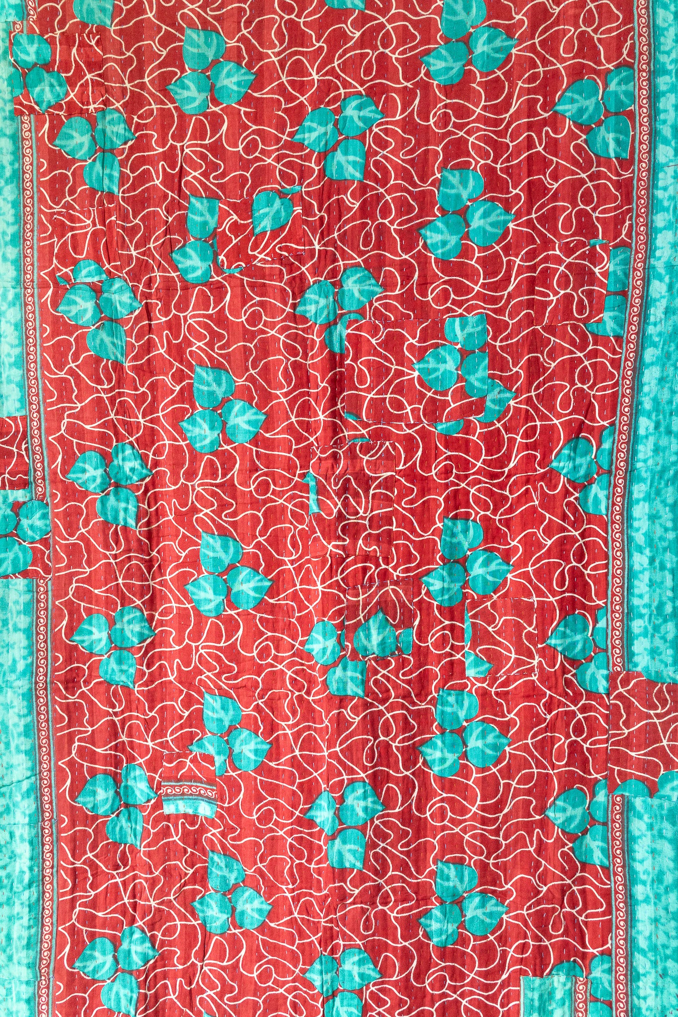 Saffron Kantha Throw