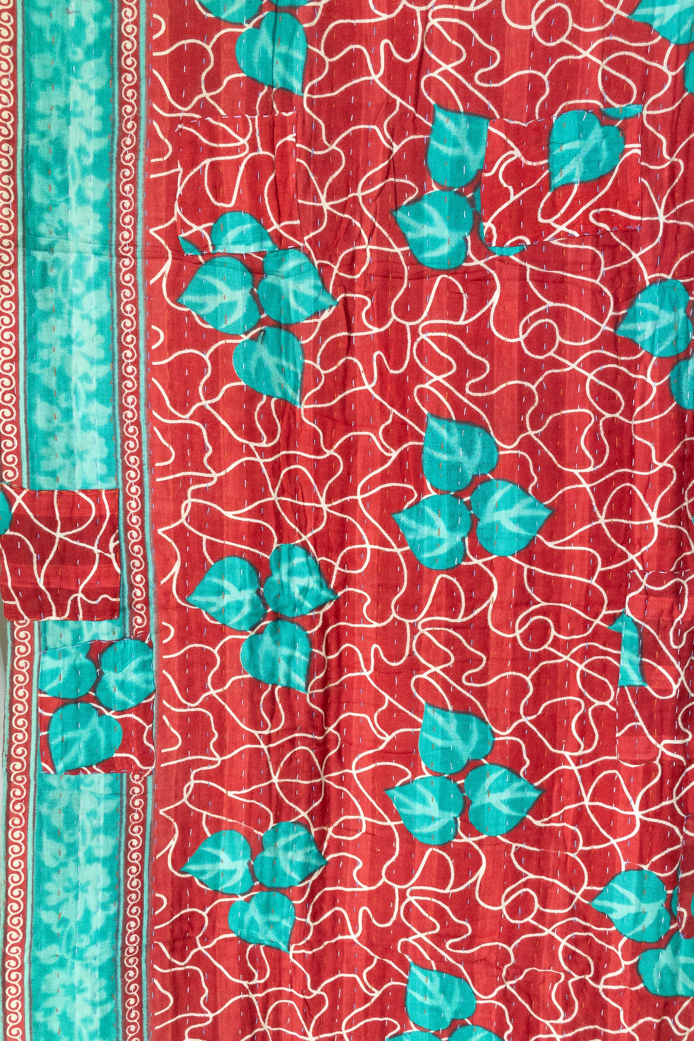 Saffron Kantha Throw