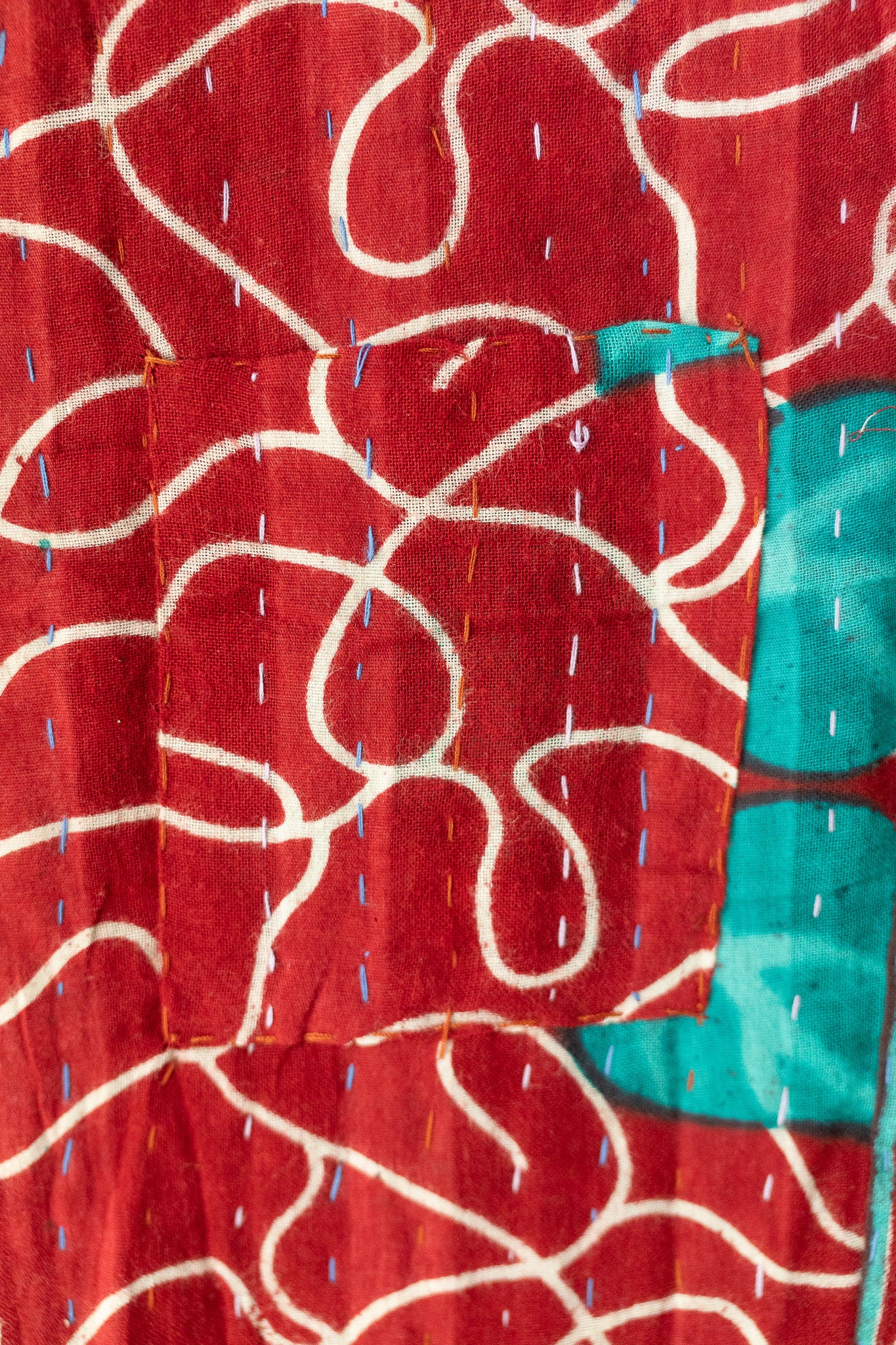 Saffron Kantha Throw