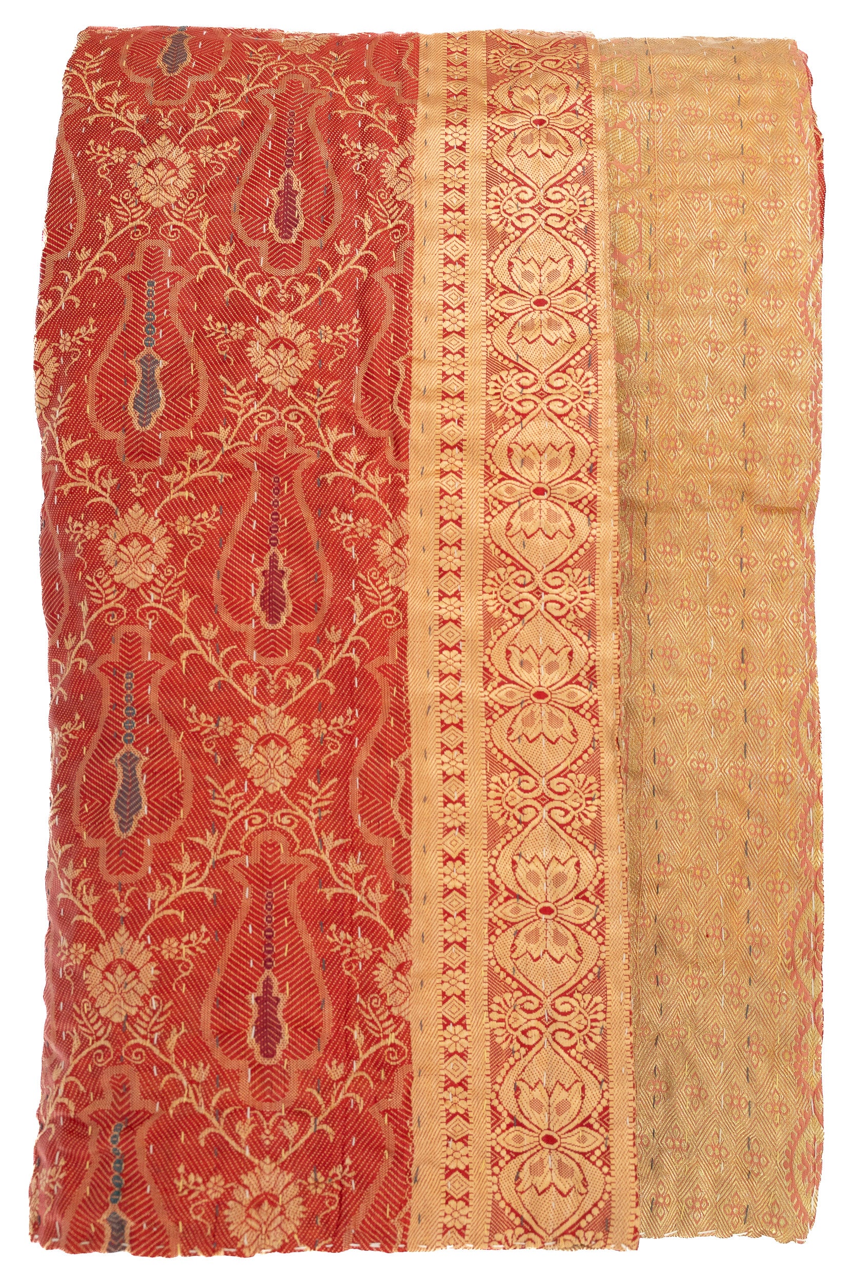 Kantha Silk Throw Blanket