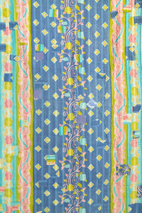 Sage Kantha Throw Blanket