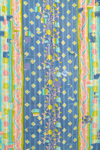 Sage Kantha Throw Blanket