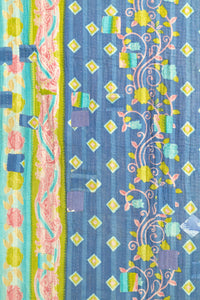 Sage Kantha Throw Blanket