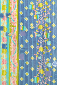 Sage Kantha Throw Blanket