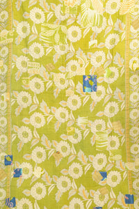 Sage Kantha Throw Blanket