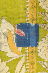Sage Kantha Throw Blanket