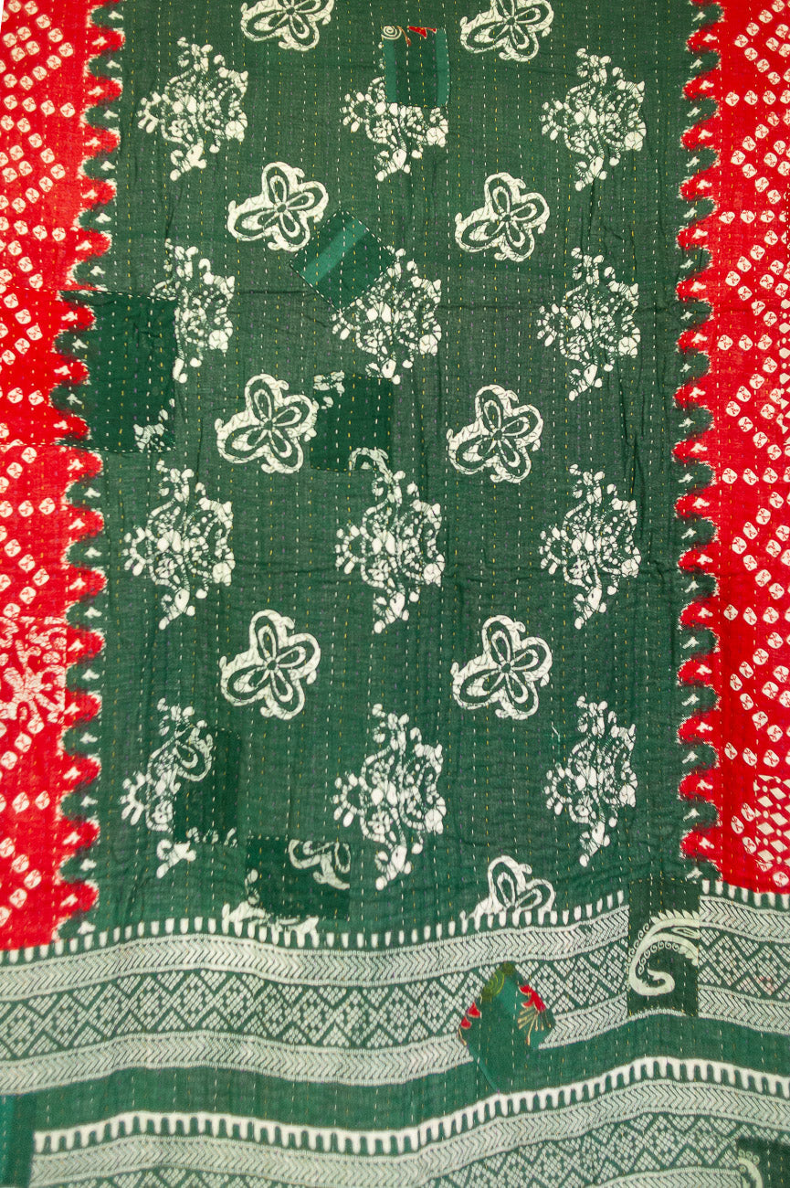 Santa Kantha Christmas Throw