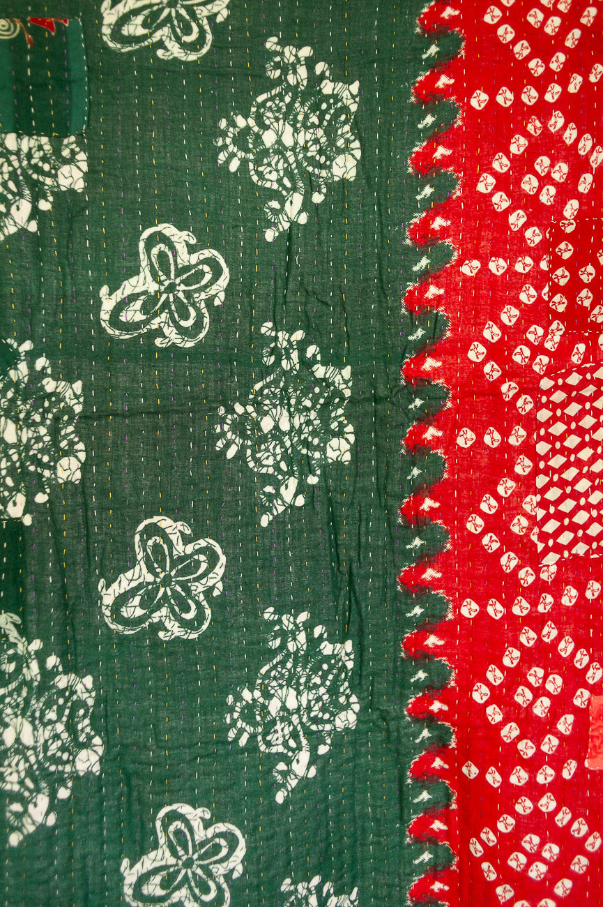 Santa Kantha Christmas Throw
