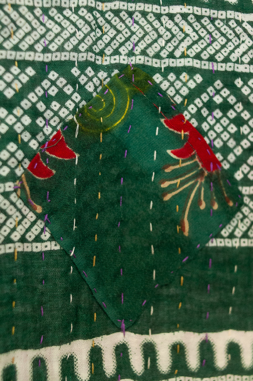 Santa Kantha Christmas Throw